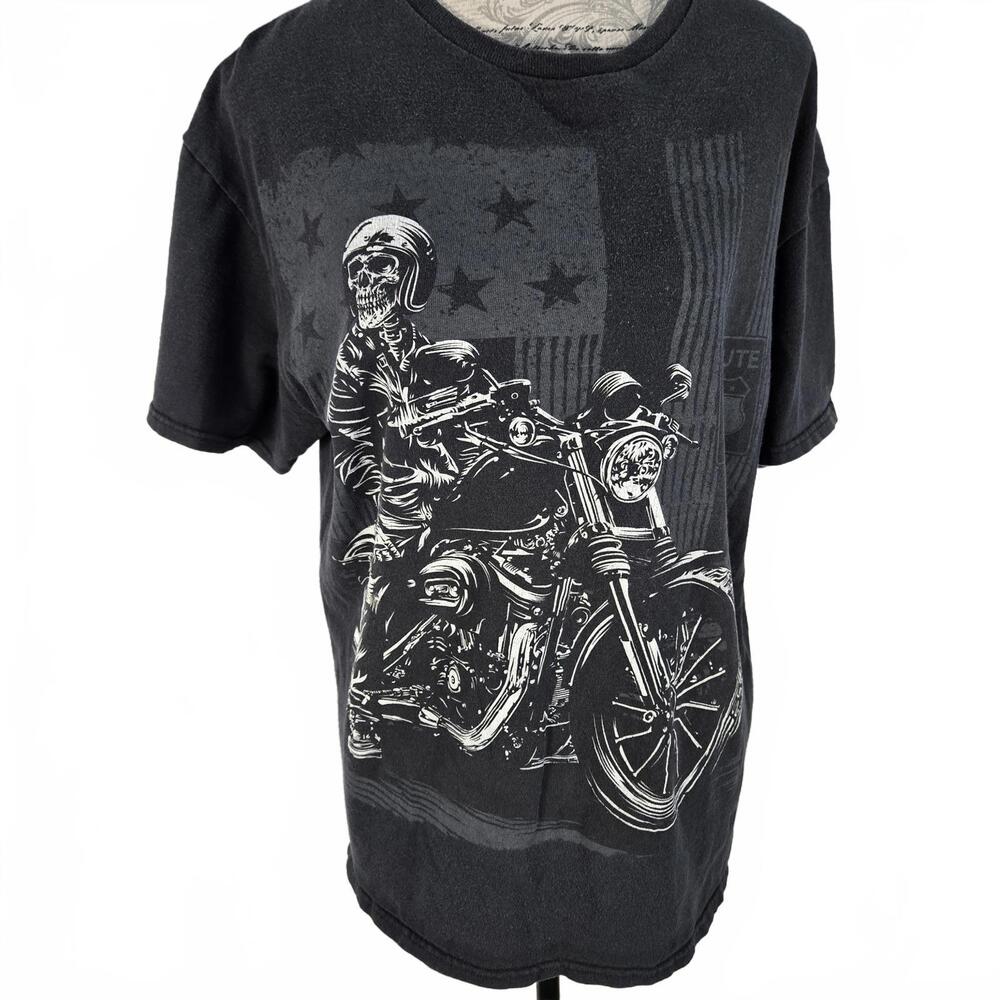 Delta Pro Weight Route 76 Biker Skull Tee Men's Large